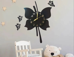 Lifestyle Glory Brand Butterflies and Sweet Home 3D Wooden Wall Clock I Wooden Wall Clock I Wall Clocks I Wall Clock For Bedroom I Wall Clock for Room I Wooden Wall Clock I Wooden Clock I Clocks I Clock