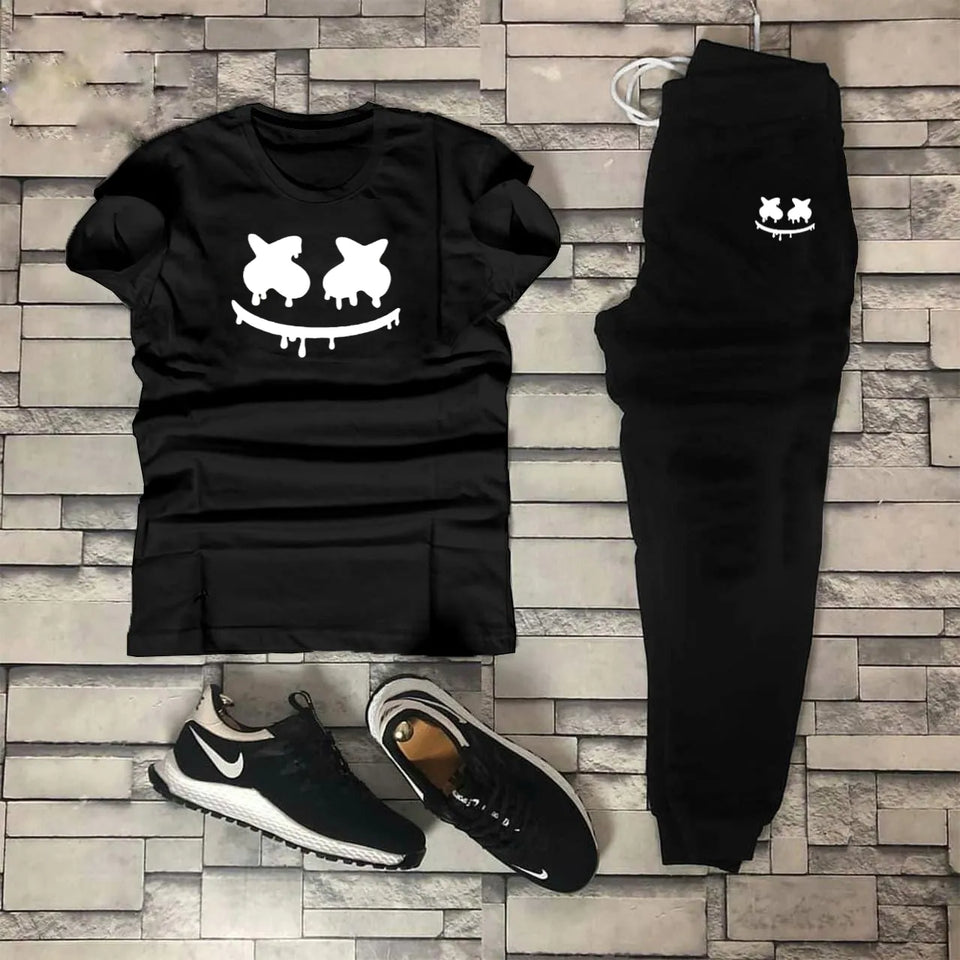 Pack of 2 Summer Printed Tracksuit For Men & Boys Soft & Comfortable Fabric Trouser and shirt for men Printed Tracksuit