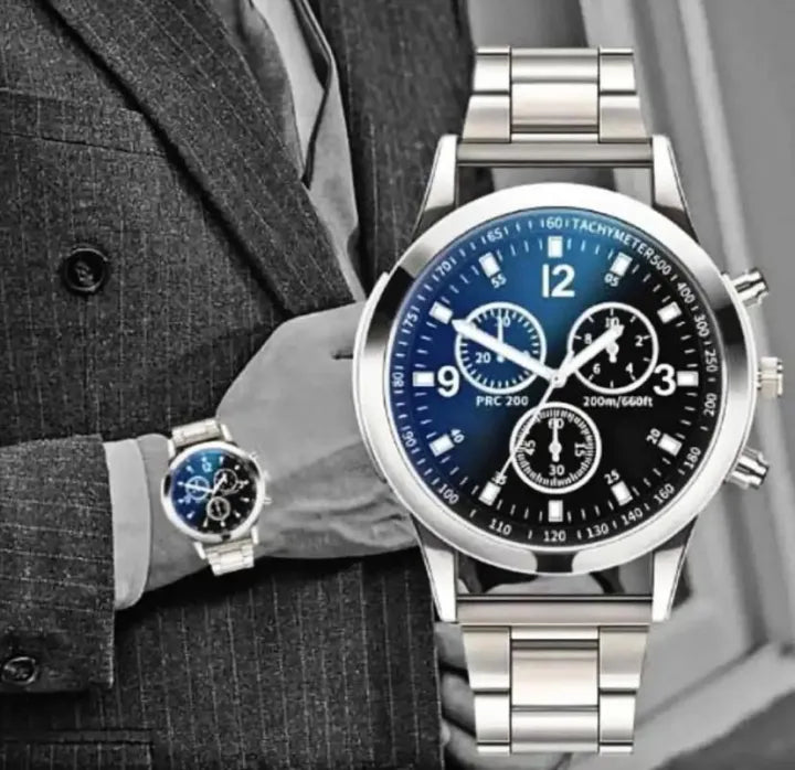 business steel straps round dial wrist watches hand watch-silver watch- men watches-watch for boys-watch for men-watch for kids-watch for young's-watch for boys stylish-branded-watch