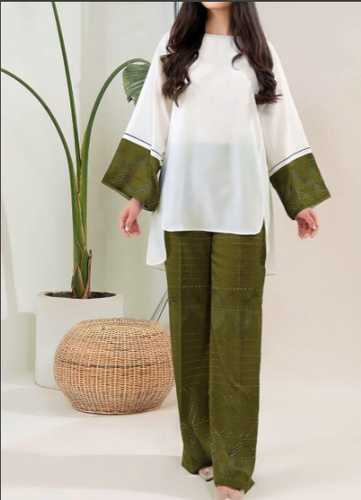 2 PCs western Wear printed suit