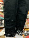 Women stitched shuttle lace Capri