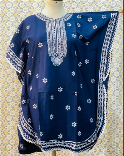 Kaftan style lalen stitched frock