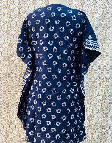 Kaftan style lalen stitched frock