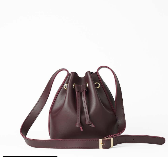 Bucket bag maroon