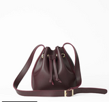 Bucket bag maroon