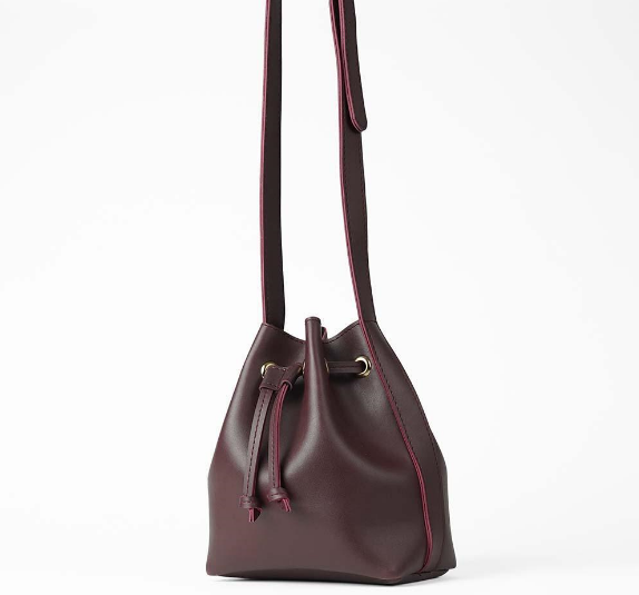 Bucket bag maroon
