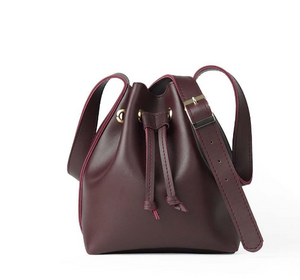 Bucket bag maroon