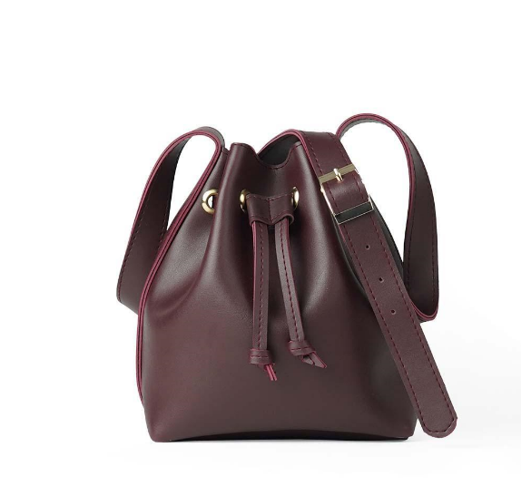 Bucket bag maroon