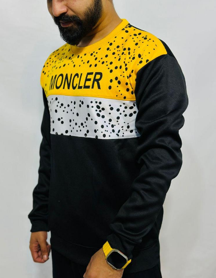 1 PCs men stitched fleece  printed shirt