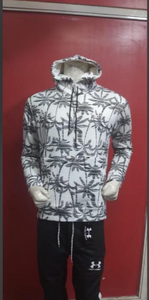 1 PCs men's stitched fleece printed hoodie
