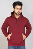 1 PC men's stitched fleece plain hoodie