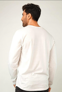 1 PC men's stitched jersey plain  T shirt, white