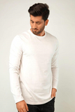 1 PC men's stitched jersey plain  T shirt, white