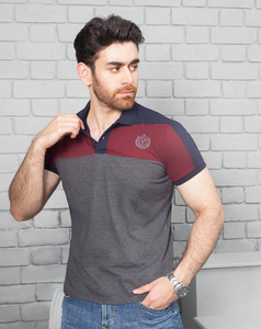 Men's stitched pique polo shirt