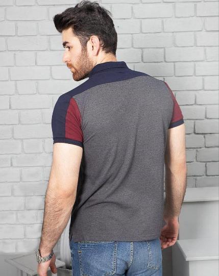 Men's stitched pique polo shirt