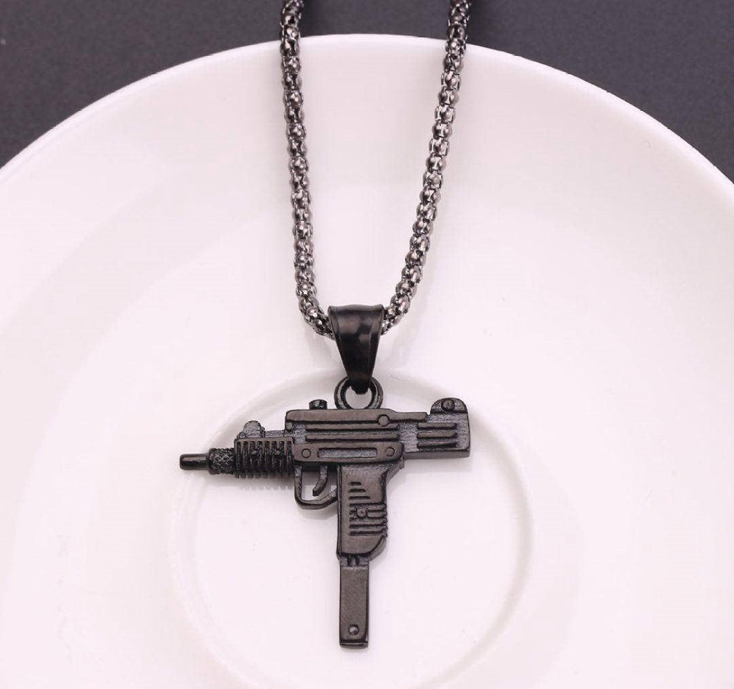 1 Pc Silver Plated Gun Design