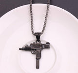 1 Pc Silver Plated Gun Design
