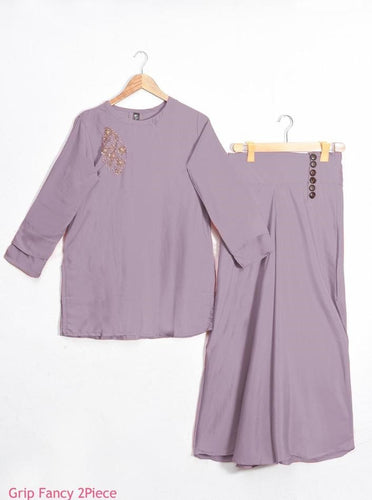 2 pcs women's stitched grip plain suit