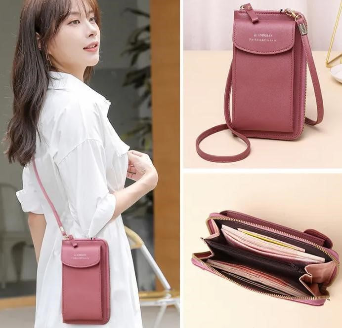 Stylish Women's Maroon Crossbody Bag - 1 Pc