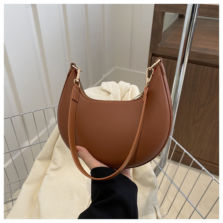 High-end Niche Design Black Bag Women's 2025 New Fashion Shoulder Handbag