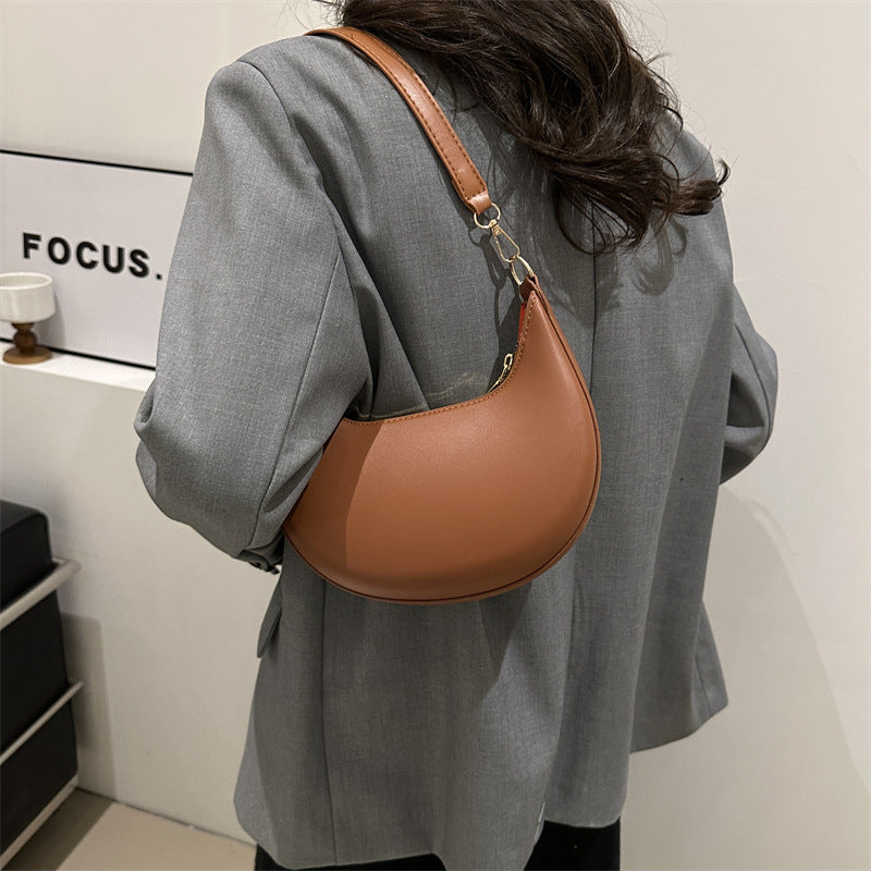 High-end Niche Design Black Bag Women's 2025 New Fashion Shoulder Handbag
