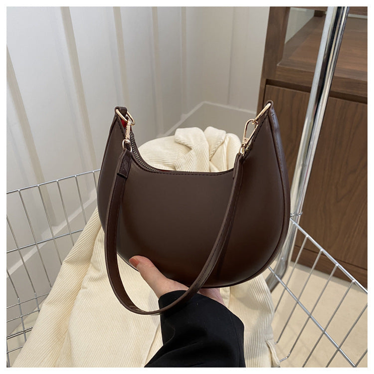 High-end Niche Design Black Bag Women's 2025 New Fashion Shoulder Handbag