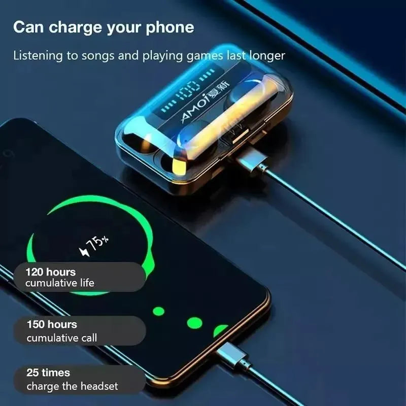 M10 & M90 TWS Airpods _ with Super Sound & High Quality Touch Sensors True Stereo Headphones with Built in Mic 10m Transmission Bluetooth Wireless Earbuds , Sport Headset for all Bluetooth Smart devices.
