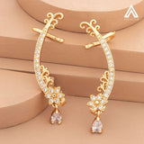 Diamond cuff Earrings by artillium cuff earring, Dangle Link Earrings