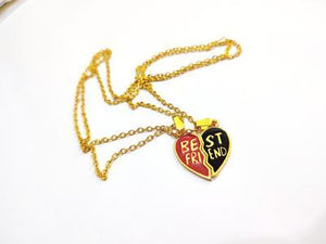 Heart Design Bestfriend's Pendant, Pair Of 2