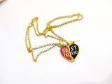 Heart Design Bestfriend's Pendant, Pair Of 2