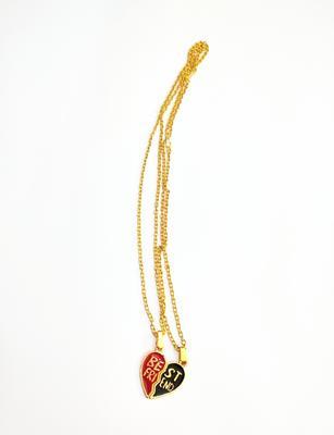 Heart Design Bestfriend's Pendant, Pair Of 2