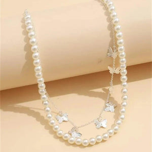 Butterfly Design Double Layer Choker